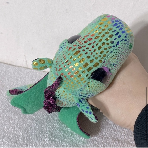 5/$25 Ty Cinder Beanie Boos Green Purple Mini Dragon Plush Stuffed Animal - Picture 6 of 11